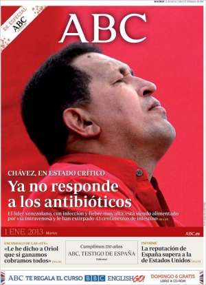 ''Chávez u kritičnom stanju; više ne reagira na antibiotike''